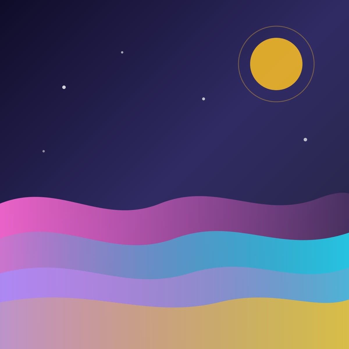 Abstract Flow Waves — Vector Background