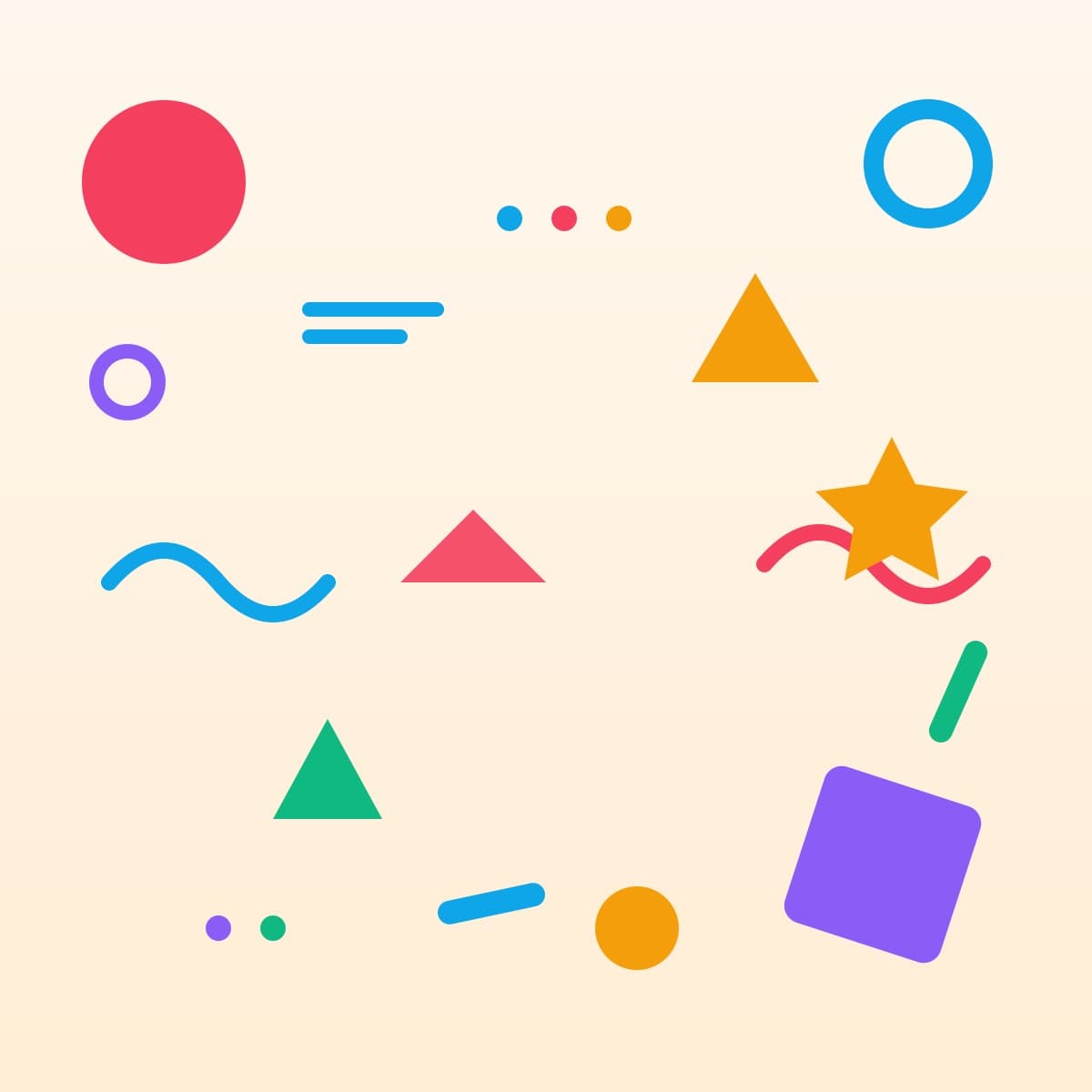 Geometric Memphis Pattern — Vector Illustration