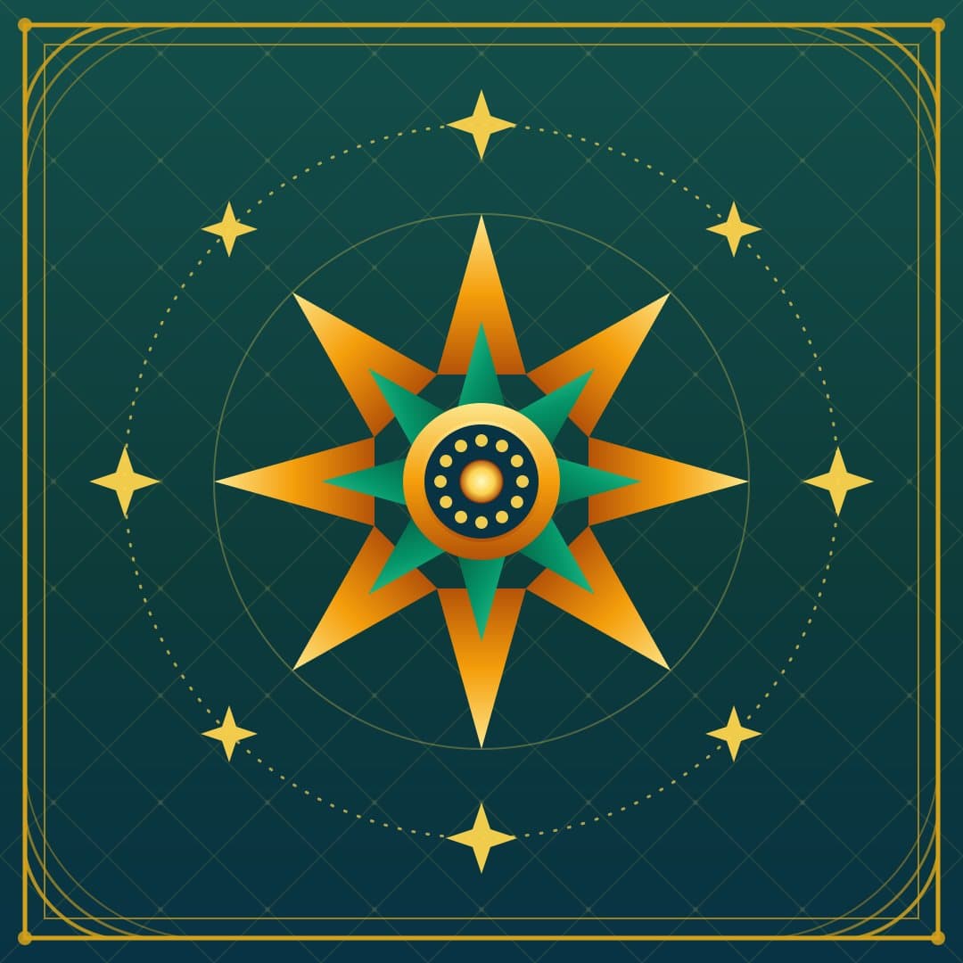 Emerald Star Tessellation — Islamic Geometric Pattern Vector