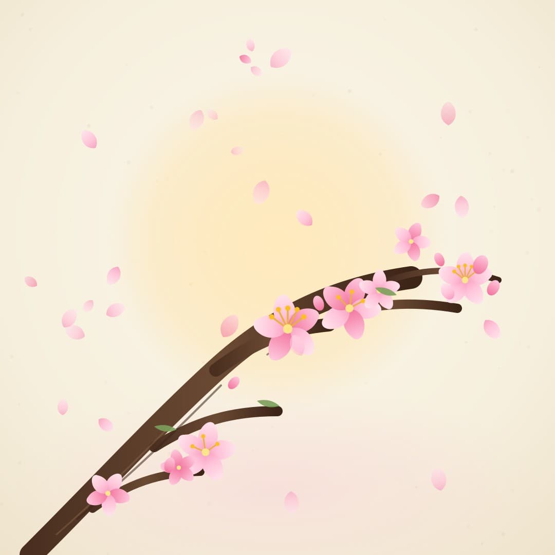 Sakura Spring Breeze — Cherry Blossom Vector Illustration